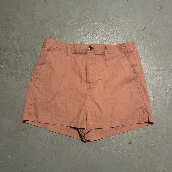 Madewell High Waist Rust Shorts - Picture 2 of 4